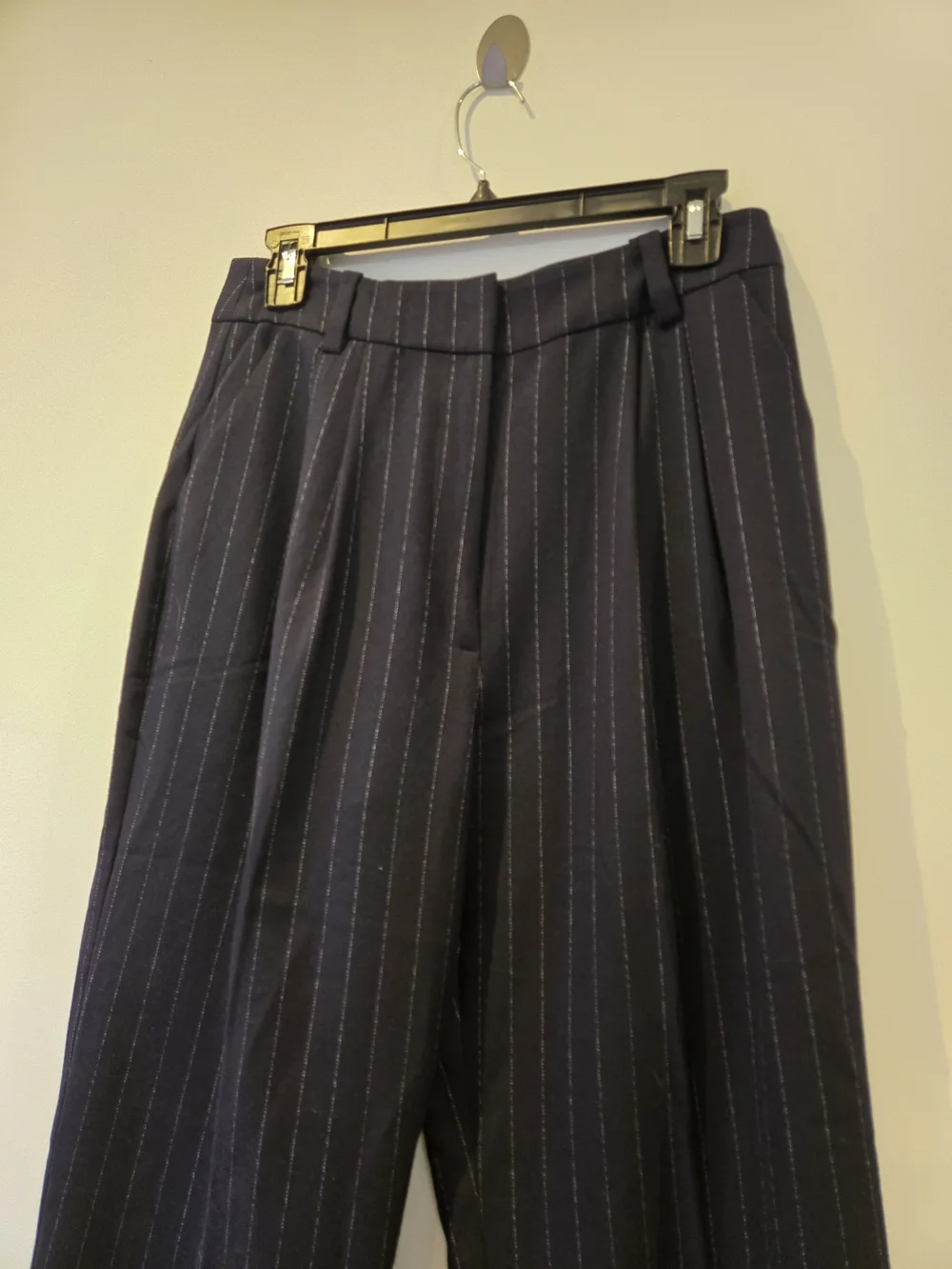 Favorite Daughter Navy Pinstripe Trousers - Picture 5 of 11